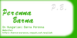 perenna barna business card